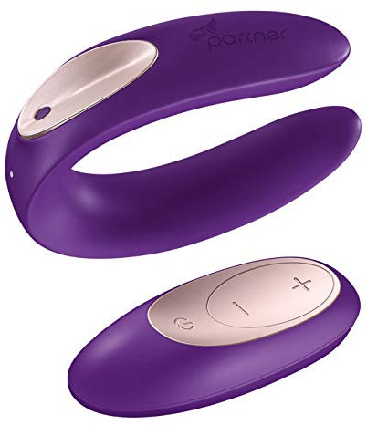 Satisfyer Double Plus Remote Paar-Vibrator | 10 Vibrationsmodi und Funk-Fernbedienung | Wiederaufladbarer Vibrator für Damen | Sex-Spielzeug für Paare | Wasserdicht (IPX7)