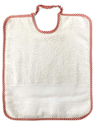 Lätzchen Aida mit Gummizug Baby – 100% Baumwolle 34 x 28 cm, rot