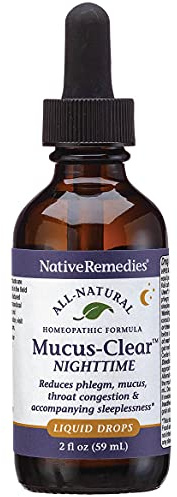 Native Remedies Mucus-Clear Nighttime - Temporarily Relieves Mucus Congestion and Supports Peaceful Sleep