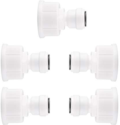 sourcing map 3/4 Inch BSP Female to 3/8 Inch OD Straight Quick Connect Water Purifiers Tube Fittings Push in to Connector Filter Tubing Hose Pipe Joint for RO Reverse Osmosis System 5pcs