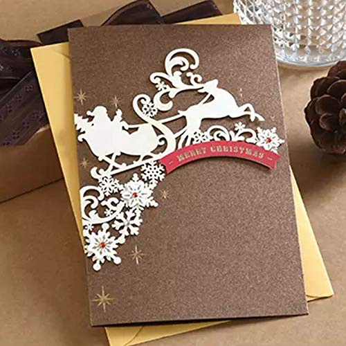 Yuntrip Stanzformen für Kartenherstellung, Weihnachtsmotive, Hirsch, Schneeflocke, Metall, Stanzschablonen für Bastelarbeiten, Scrapbooking, Fotoalbum, dekorative Papierkarten
