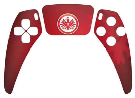 DeinDesign Skin kompatibel mit Sony PlayStation 5 Controller PS5 Folie Sticker Eintracht Frankfurt Offizielles Lizenzprodukt Wappen