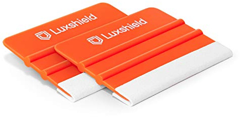 Luxshield Folienrakel 2er Set Mini Rakel mit Kunstlederkante - Werkzeug für Autofolierung Tönungsfolie Fensterfolie Wrapping