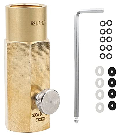 CPROSP CO2 Adapter SodaStream aus Messing, für W21.8-14 Ventil CO2 Behälter | CO2 Refill Adapter; CO2 Flaschen Adapter zum Unfüllen SodaStream