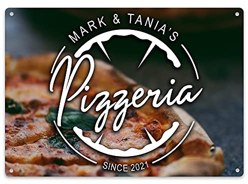 Purple Print House Personalised Pizza Oven Sign - Personalised Garden Party Gift Accessories For Him or Her - Pizzeria BBQ Area Fathers Day, Garden & Outdoor, Small, Design 2