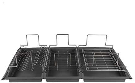 ELLETIPI 1954 I500 P090 Wizard P Porta stoviglie da Cassetto in Plastica e Acciaio Cromato per modulo 90