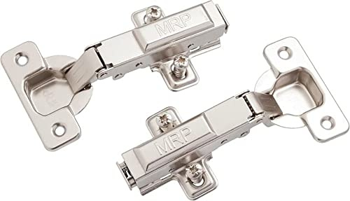 35mm-105 Degrees Clip-On Soft Closing Hinge Full Overlay Type with Mounting Plate and Euro Screws Kitchen Cabinet Door Hinges (Pack of 2) 3710 - G01A 35mm_2