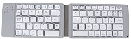 Bärbart Bluetooth-tangentbord Tysta Tangenter Lättviktsbart Trådlöst Tangentbord för IOS/för Android/för Tablet PC-telefon(Grå)