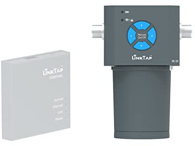 LinkTap 4-Zonen Indoor/Outdoor Smart Bewässerungssteuerung - Erfordert Gateway - Batteriebetrieben, Automatischer Regenstopp, Bessere Reichweite als WLAN, Kompatibel mit LinkTap 1 Durchflussmesser