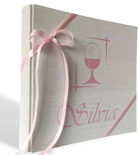 Album fotografico prima comunione cerimonia con nome e calice inciso personalizzabile a tua scelta regalo originale PRIMA COMUNIONE-CRESIMA
