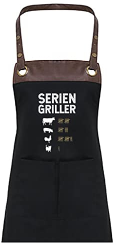 TASSENPALAST Premium Grill-Schürze mit Spruch personalisierbar mit Wunschnamen - Lustiger Spruch/Sprüche Grillschürze Lustig - Unisize