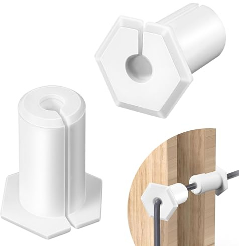 Saillong 2 PCS Cable Routing Kit Compatible with Starlink Ethernet Cable Rubber Grommet for 3/4 Inch Wall Hole Grommet Feed Through Bushing Compatible with Starlink Wall Router Adapter (White)