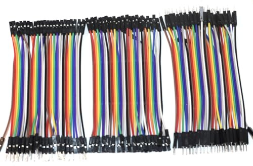 Cationplex 120pcs Breadboard Multicolored 10cm Wire Male/Female, Malr/Male, Female/Female Jumper Wires.