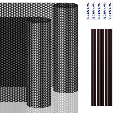 YIMATEECO PC dammfilter 400 x 300 mm, 2-pack gör-det-själv PC-fodral dammnätfilter PVC dammtätt filterskydd kylfläkt grillar med magnetisk remsa för dator PC-fodralhögtalare (PVC, 400 x 300 mm, 2 st