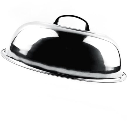 Wok-Abdeckung aus Edelstahl, Robuster Wok-Deckel, Universeller Topfdeckel, Universeller Pfannendeckel, Ersatz-Bratpfannenabdeckung, Dampfabdeckung, Kreisförmig(36cm)