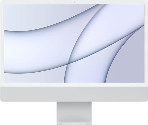 2021 Apple iMac con Apple M1 Chip (24-Pulgadas, 8GB RAM, 512GB SSD) (QWERTY English) Plata (Reacondicionado)