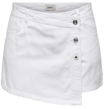 ONLY Mujer Modernos Shorts Estilo Minifalda Botonadura Falda Pantalón Vaquera Bolsillos
