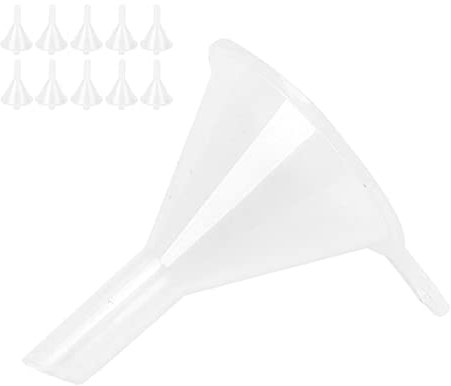 Petits Entonnoirs pour Remplir de Petites Bouteilles, 10 Pièces Entonnoirs Transparents, Mini Entonnoirs pour Remplir de Petites Bouteilles, Outils de Remplissage Polyvalents