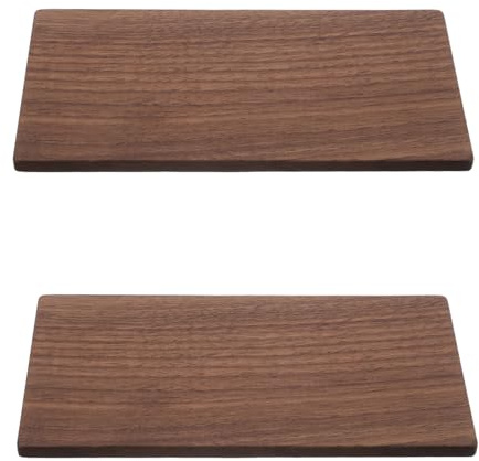 jojofuny 2pcs Walnut Wood Sheets 20x10x0.8cm Thick Unfinished Plywood Boards for Crafts Engraving Burning DIY Projects and School Woodwork Supplies