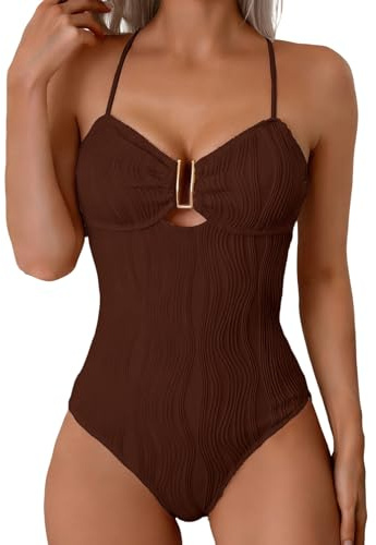 Genérico Bañadores Mujer Reductores Tallas Grandes - Traje De Baño Mujer Reductor Push Up con Relleno Bañador Moldeador Swimsuits Sexy Trajes De Baño Deportivo Monokini Entero Fato Banho Mulher