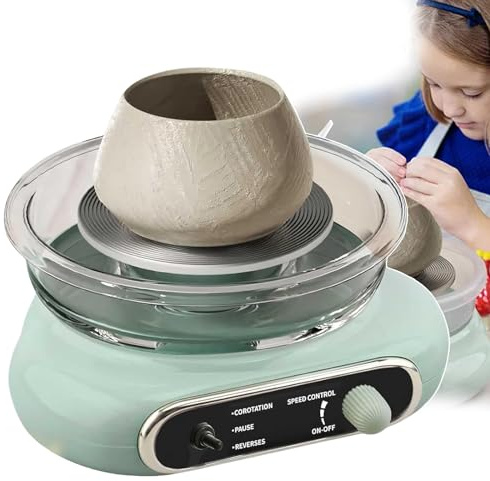 torno de alfarero, Minimáquina giratoria de cerámica con pedal, herramienta for dar forma a la arcilla for alfarería