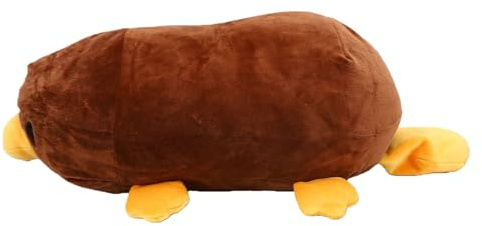 Encantador Juguete de Peluche con Forma de Pico de Pato, Almohada Lumbar Ideal para Niños y Adultos, 10.9 Oz (Brown)