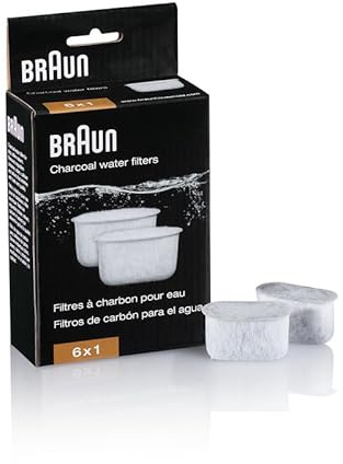 Braun Kit 6 x Filtre à charbon actif Machine à café filtre américaine kF60 KF70