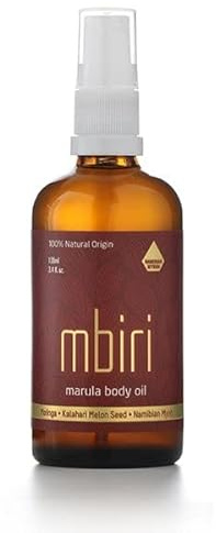 Mbiri Marula Körperöl, Naturkosmetik Gesichtsöl & Körperöl, Bio Body Öl für trockene Haut, vegan, (1 x 100 ml)