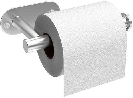 ARSUK Autoadhesivo Porta Rollos de Papel higienico, Taladro y no Taladro - Montado en Acero Inoxidable portarrollos Papel higienico para baño Accesorios Soporte Plata