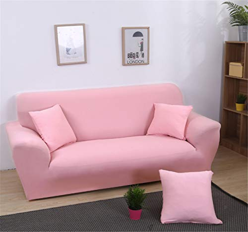 Odot Elastischer Sofabezug, Antirutsch Stretch Couchbezug Sesselbezug Weich Stretchhusse Stoff Möbelschutz Sofa (2 Sitze: 140-180cm,Rosa)