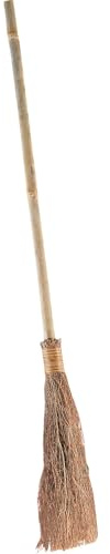 labreeze Witch Broom Stick Long Wooden Style Halloween Horror Fancy Dress Party Decoration