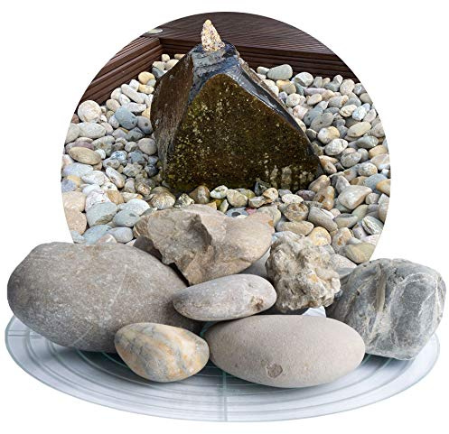 Schicker Mineral Isarkies Zierkies bunt 32-60 mm 25 kg, Naturstein farbecht | Natürlich gerundeter Flusskies, witterungsbeständig, Gartengestaltung, Abdeckmaterial für Beete, Wege, Terrassenfläche, Teich