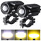 2luces antiniebla LED para motocicleta 60W 6000lm 6000K/3000K ámbar/amarillo blanco lámpara auxiliar de dos tonos luz de trabajo todoterreno para motocicleta camión SUV ATV bicicleta eléctrica tractor