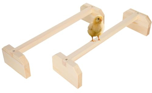 Joyzan 2Pcs Perchoir Bois Poulet, Grand Support Oiseau Formation Poule Barre Perroquet Coop, Poulet Debout Parrot Perche Jouet Cadre Titulaire Fourniture Oiseaux Fort Accessoires De Poulailler