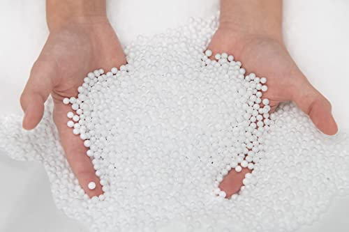 sunnypillow 100 Liter EPS Perlen Sitzsack Füllung | Hochwertige Styropor - Kügelchen Füllmaterial für Sitzkissen Nackenkissen Sitzsäcke Bean Bag Pouf Sessel | Mikroperlen - Geruchlos & Reinweiß