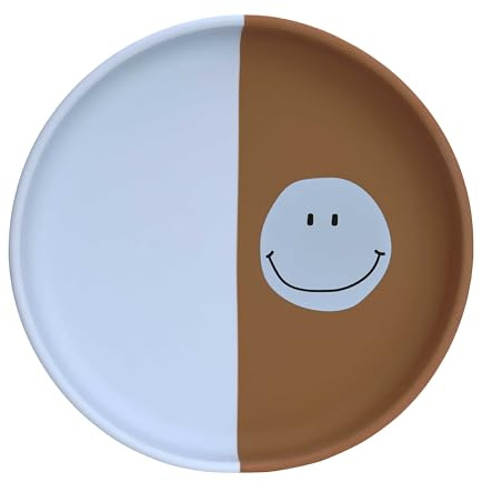 LÄSSIG Baby Silikon Kinderteller/Silicone Plate Happy Rascals Smile