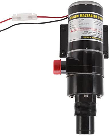 Macerator Pump, Prevent Clog, Portable Waste Water Pump Waste Water Pump Multipurpose Easy Installation Waste Water Pump Efficient for Kitchen for Yacht (24V)