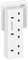 3 Way Plug Adapter, ANVODE Vertical Plug Extension, Wall Socket Power Extender Adaptor for Home, Office, Kitchen, White