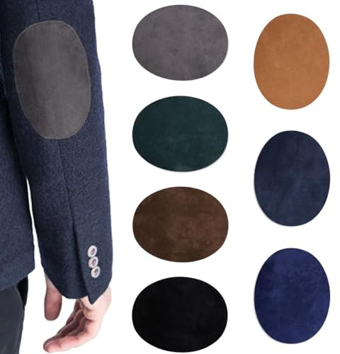 Clyhon 14 Pcs Patches à Repasser, 11 x 14cm Ovales Patch Thermocollant Tissu Kit Patchs de Réparation Patch Thermocollants pour Vêtements Chemise Costume Veste Coudes et Genoux Trous de Réparation