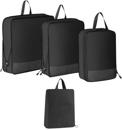 4-teiliges Kompressions-Packwürfel-Set, Reise-Kleider-Pack-Organizer, maschinenwaschbar, Gepäck-Pack-Organizer for den Urlaub/1874