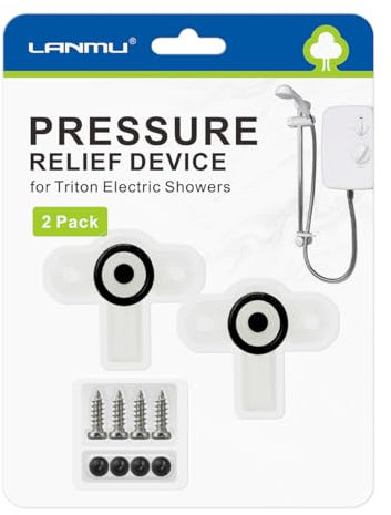 LANMU 2-Pack Pressure Relief Device for Triton,Pressure Relief Device PRD Inc Rubber Ball and O Ring Valve Shower Spares Parts for Triton Electric Showers (Replace of 82800450)