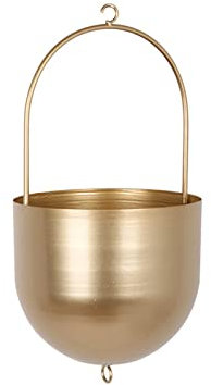 【Moderne Wohnkultur】 2er Set Gold Indoor Hängende Pflanzgefäße für Küche Wand und Fenster Stilvolle Hängetöpfe für Zimmerpflanzen Blumenpflanzenübertöpfe für Wohnkultur.