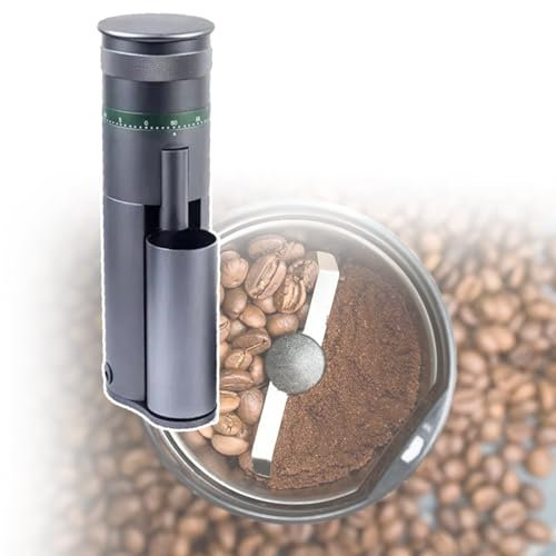 HCAUYNN Molinillo De Café con Muelas De Finura Ajustable, Molinillo De Café Espresso, con DiseñO AntiestáTico, 0-60 Niveles De Finura De Molienda Ajustable,110V
