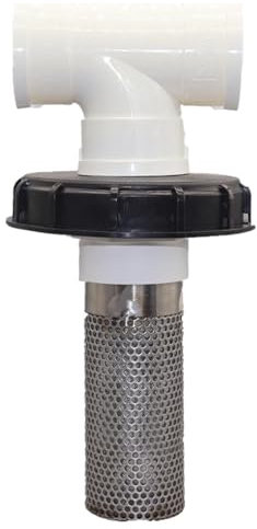 Teksome Hose Inlet Strainer Filter | Gallon Water Tank Mesh Strainer Cover,Rain Water Inlet Screen Filter Cover Stainless Steel Filter for Gardening