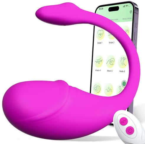 Vibratore Donna Bluetooth con uovo Vibrante Telecomandato, Sex Toys Vibratori Stimolatore Clitorideo Femminile Portatili Bullet G-Spot, APP Vibratore per Donna per Mutandine Vibranti Toys (Viola)
