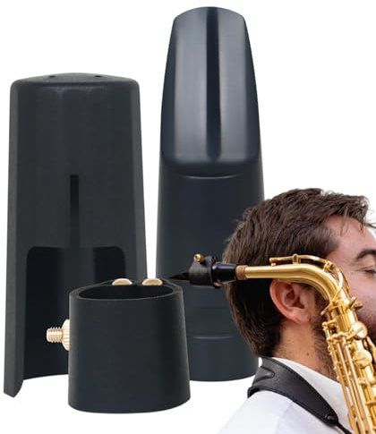 Pista boquilla de saxofón alto, portavoz de saxo alto | Sax Cubrete Conjunto de protector de 3,de cabeza de flauta de la boquilla de saxofón para accesorios para instrumentos de viento de madera