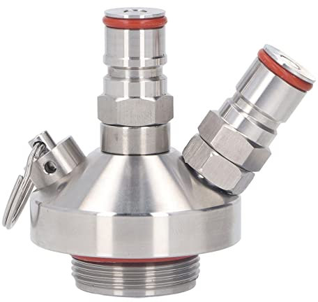 Mini Keg Dispenser, Acero Inoxidable Bola Doble Bola Lock Mini Beeg Keg Spear Conector de Cerveza de Ajuste Rápido para 2L 3.6L 4L 5L 10L 10L Mini Barril para la Cerveza Home