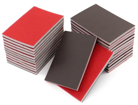 MISIQIMA Juego de 24 esponjas de lija (grano 180 – 3000), papel de lija húmedo y seco, bloque de lija para madera, paneles de yeso, metal y barniz, esponja abrasiva para reparación de carrocerías