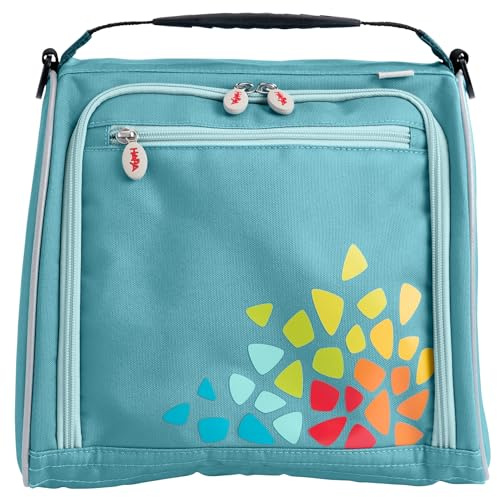 HABA Trolleytasche Petrol 13 L – Handgepäck-taugliche Reisetasche aus recyceltem Polyester, mit Schuhbeutel, Schulterriemen & Reflexdetails – passend zum Kinder-Schranktrolley – 2012727001