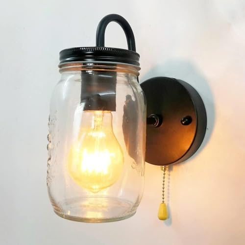 GWJKG Lamp de à Mâchoire avec Chaîne de Commande, Lampes à Éclairage Rétro Ancien, Lumières de Baldaquin Farmhouse pour Corridors, Chambres Restauration